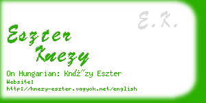 eszter knezy business card